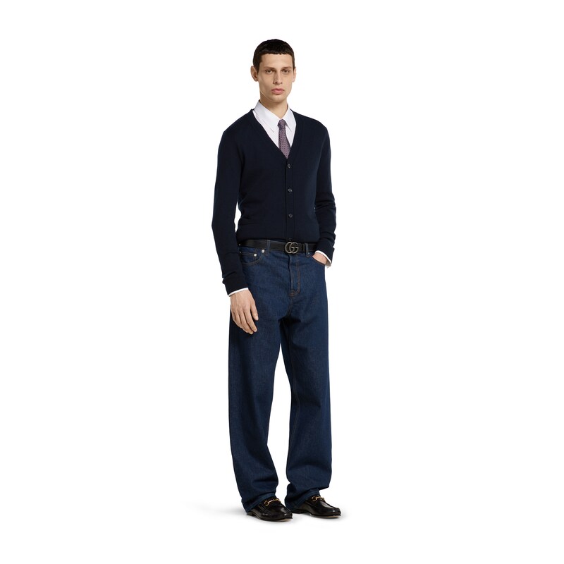 Gucci Fine Cashmere Cardigan With Intarsia | Thumbnail 2 Gucci Fine Cashmere Cardigan With Intarsia | Thumbnail 2