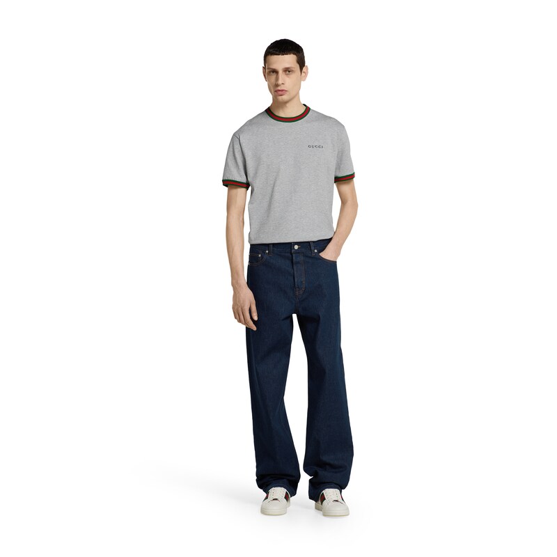 Gucci Cotton Jersey T-shirt With Embroidery | Thumbnail 2 Gucci Cotton Jersey T-shirt With Embroidery | Thumbnail 2