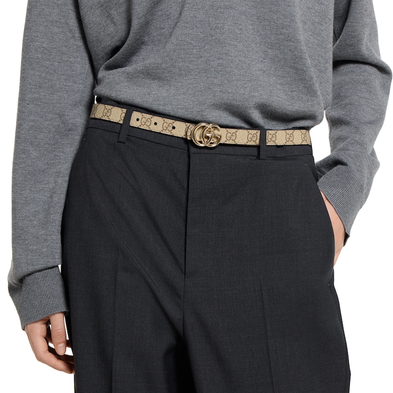 Gucci Reversible GG Marmont Thin Belt | Thumbnail 3