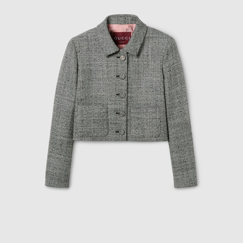 Gucci Wool Grisaille Jacket In Gray