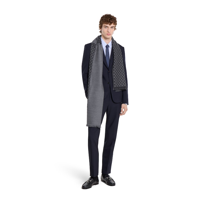 Gucci GG Wool Jacquard Scarf | Thumbnail 3 Gucci GG Wool Jacquard Scarf | Thumbnail 3