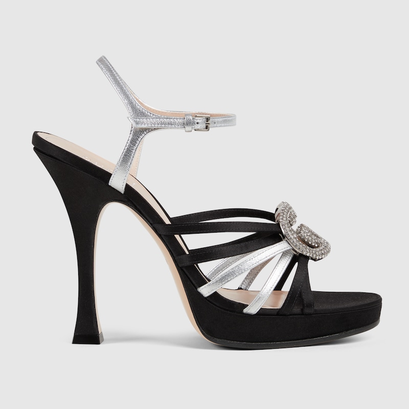 Gucci Women's Pump With Crystal Interlocking G In Black