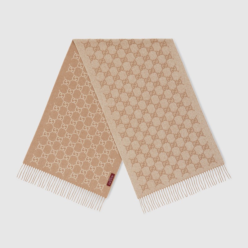 Gucci GG Cashmere Lamé Scarf | Thumbnail 2 Gucci GG Cashmere Lamé Scarf | Thumbnail 2