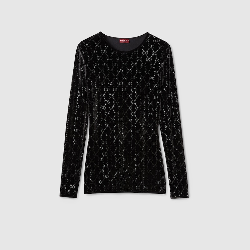 Embroidered Stretch Chenille Top Embroidered Stretch Chenille Top