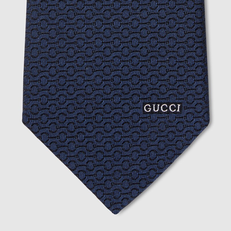 Gucci Horsebit Silk Jacquard Tie | Thumbnail 2
