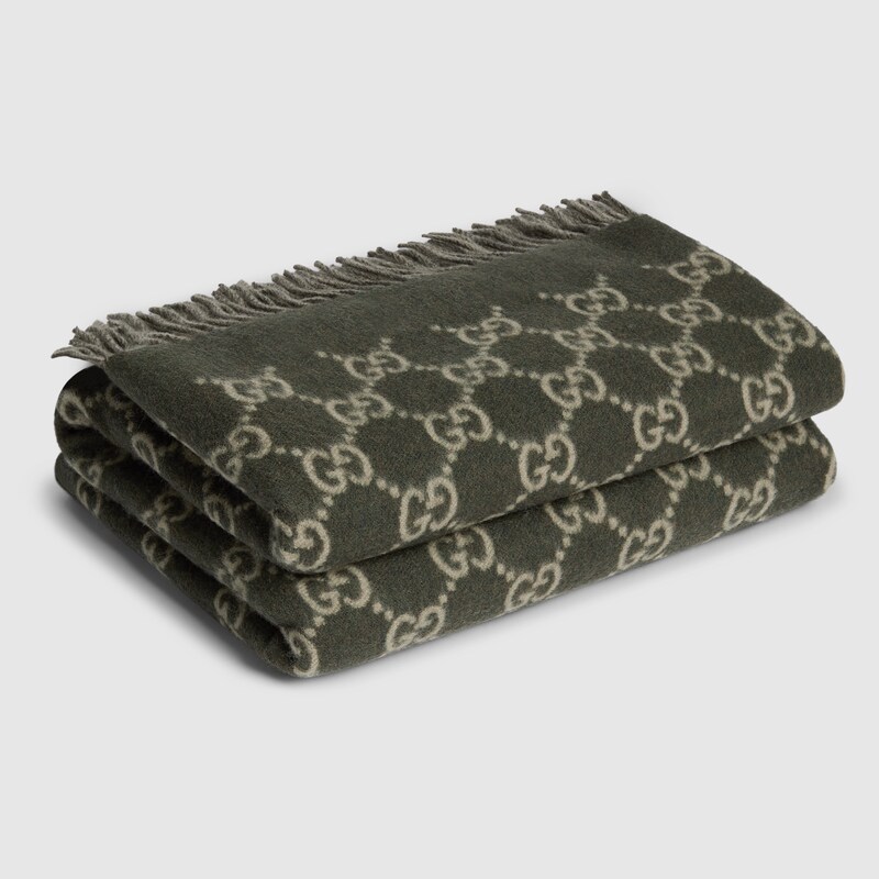 Gucci Reversible GG Wool Cashmere Blanket | Thumbnail 2 Gucci Reversible GG Wool Cashmere Blanket | Thumbnail 2