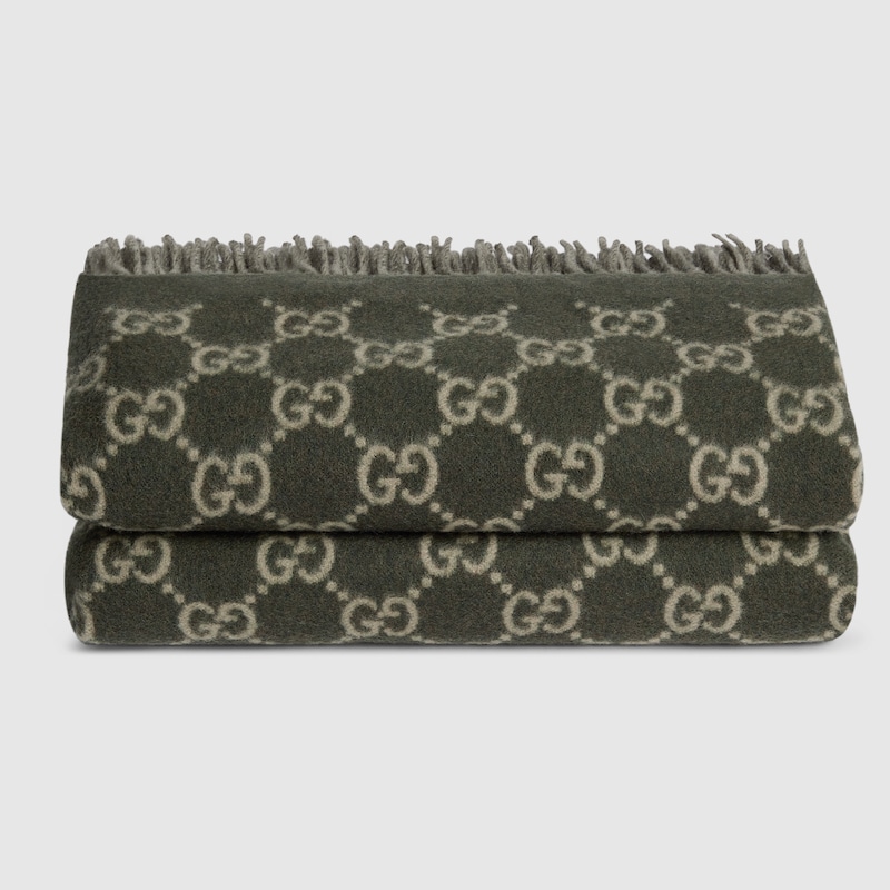 Gucci Reversible GG Wool Cashmere Blanket | Thumbnail 3 Gucci Reversible GG Wool Cashmere Blanket | Thumbnail 3