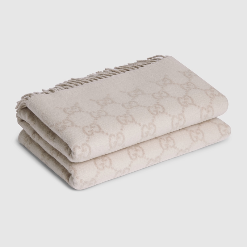 Gucci Reversible GG Wool Cashmere Blanket | Thumbnail 2 Gucci Reversible GG Wool Cashmere Blanket | Thumbnail 2