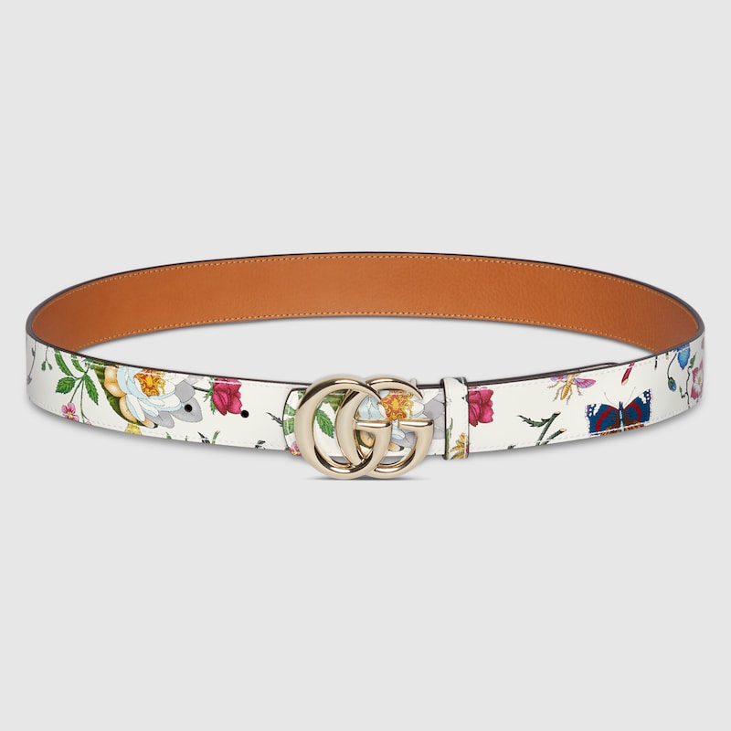 Gucci Wendbarer Gg Marmont Gürtel In White