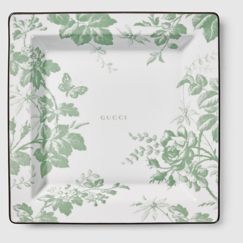 Gucci Grosse Schmuckablage Mit Herbarium-print In Multi