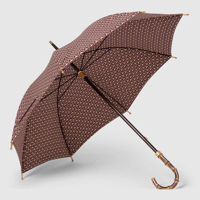 Horsebit Print Nylon Umbrella