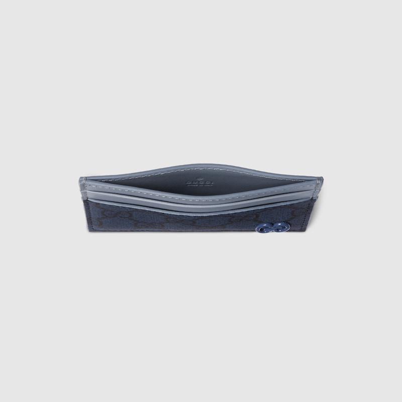 Gucci Dusty Blue Trim GG Card Case | Thumbnail 2 Gucci Dusty Blue Trim GG Card Case | Thumbnail 2