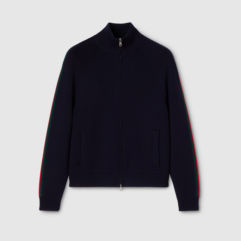 Woven Stitch Knit Wool Zip Jacket Woven Stitch Knit Wool Zip Jacket