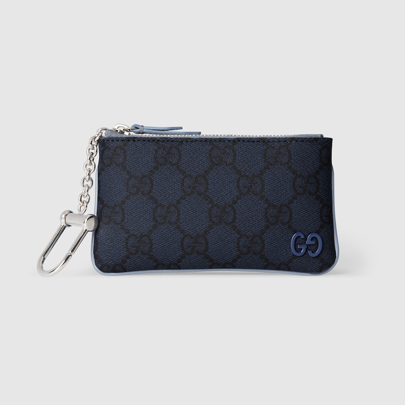 Gucci Bi-color Key Pouch In Blue