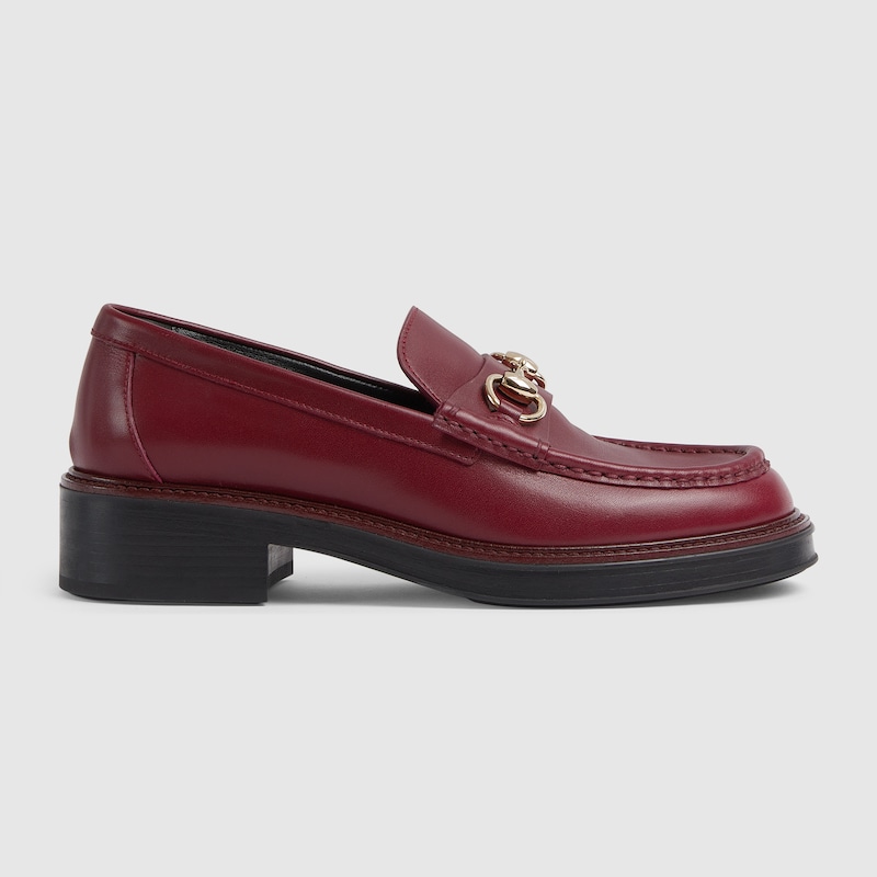 Gucci Horsebit Damenloafer In Burgundy