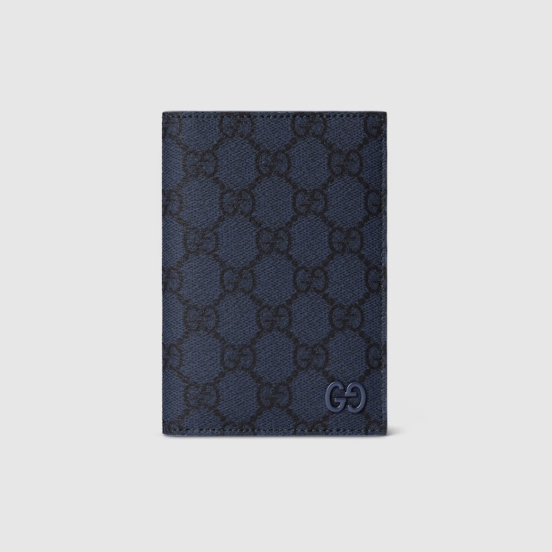 Gucci Blue Interior Gg Passport Case