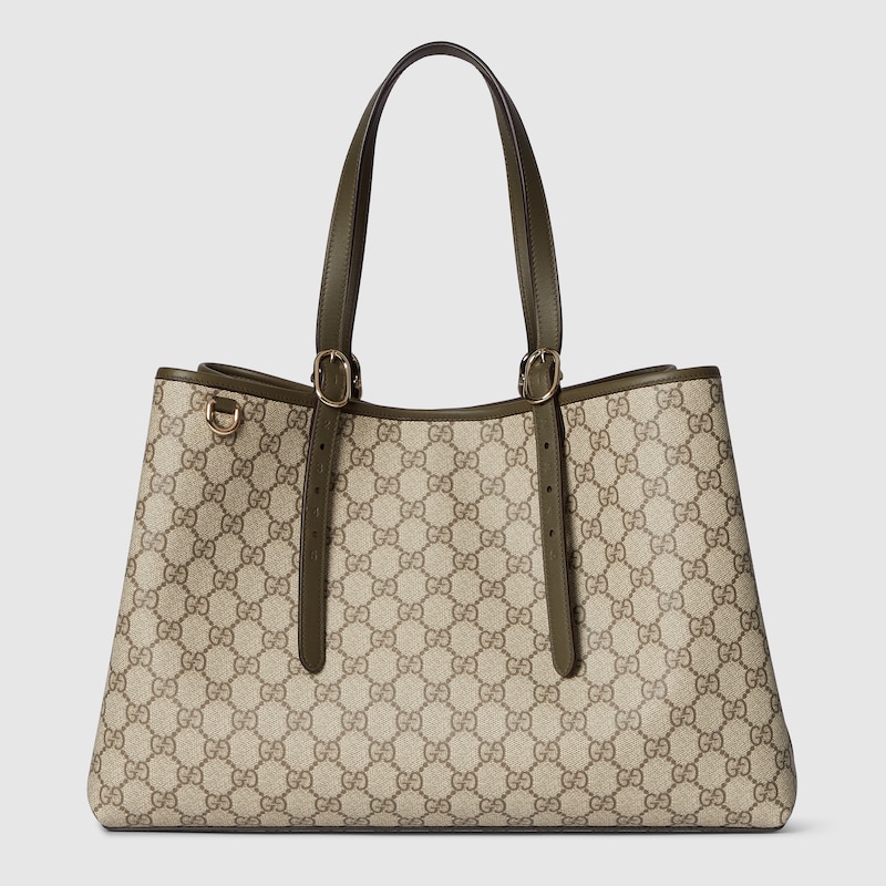 Gucci Gg Emblem Large Tote Bag In Sand