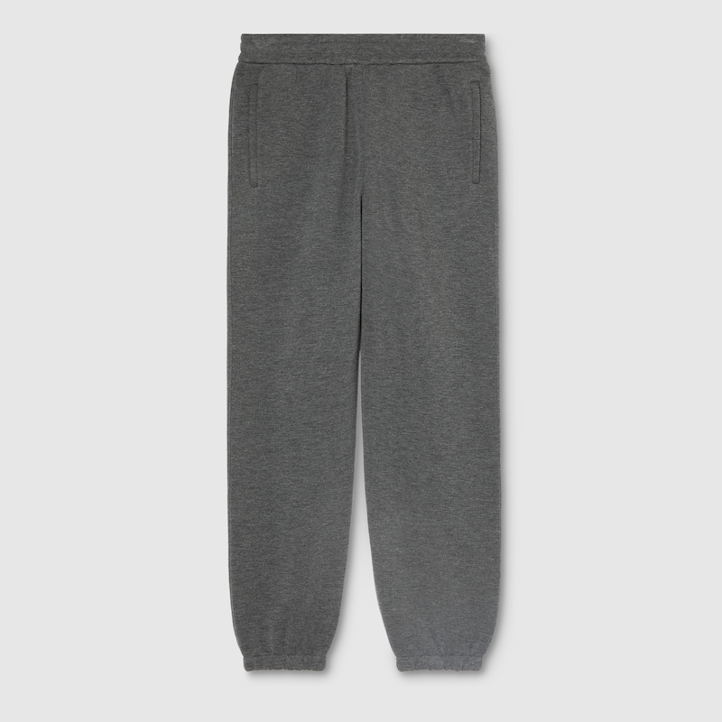 Gucci Jersey Jacquard Sportswear Pants In Gray