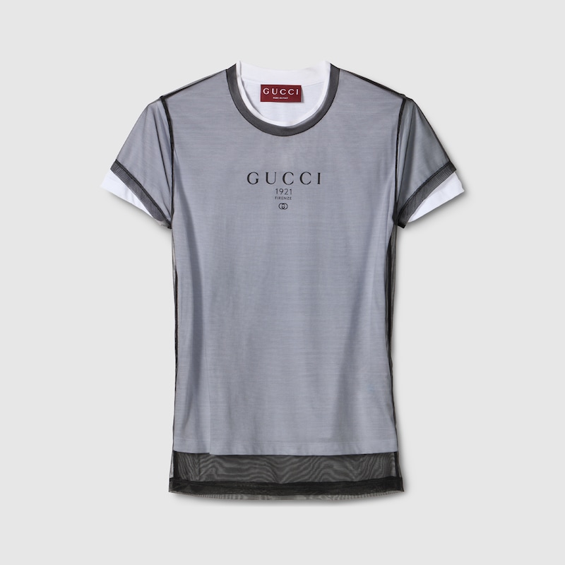 Double Layered Jersey T-shirt With Print