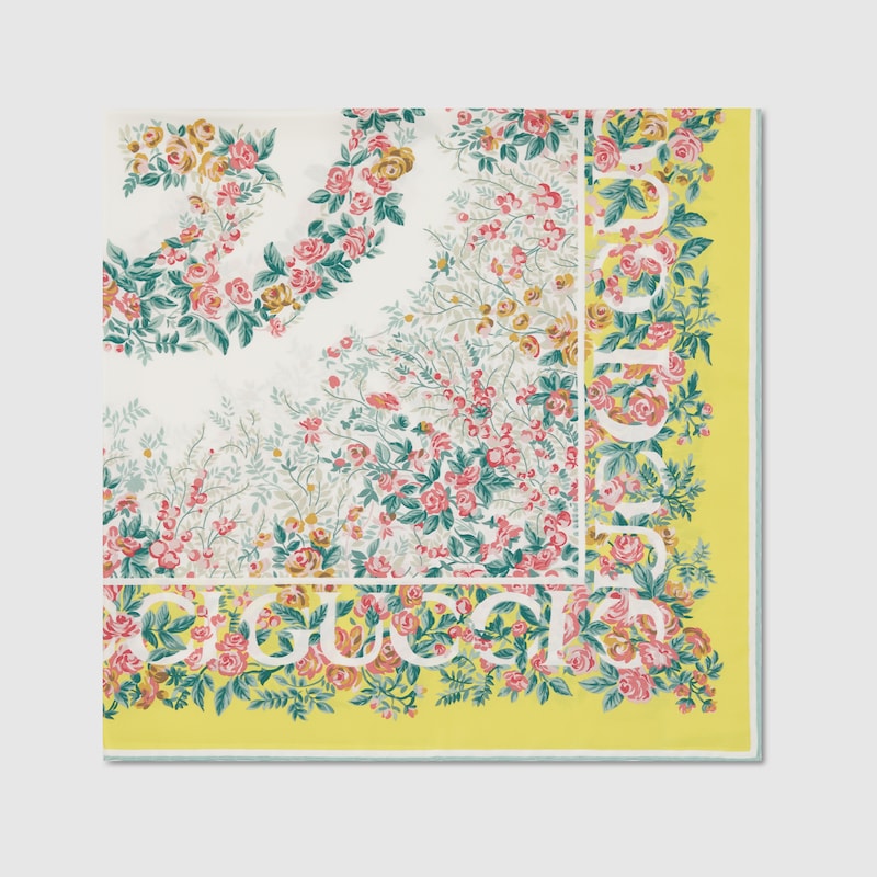 Gucci Printed Silk Twill Carré | Thumbnail 2