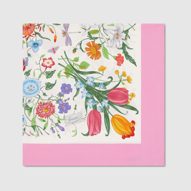 Gucci Printed Silk Twill Carré | Thumbnail 2 Gucci Printed Silk Twill Carré | Thumbnail 2