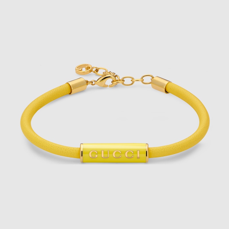 Bracelet With Enamel Gucci Leather Bracelet With Enamel Gucci Leather