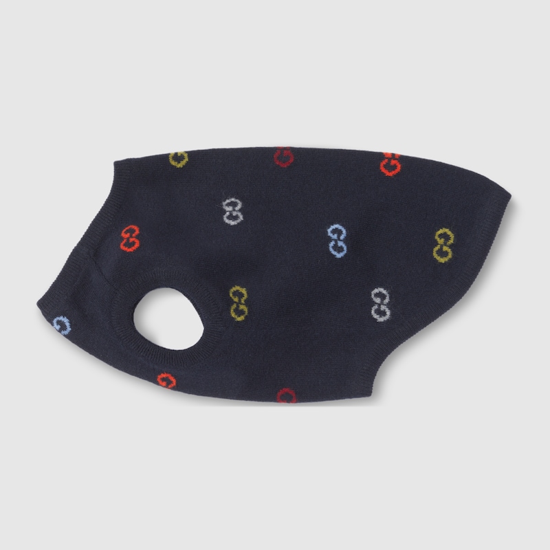 Gucci Wool Pet Sweater In Blue