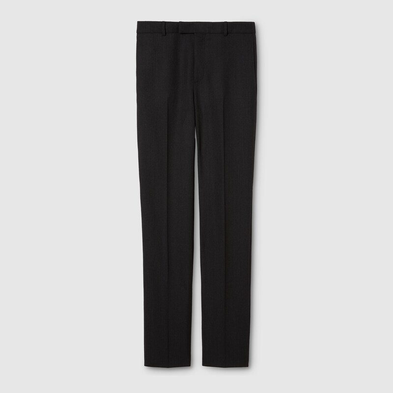 Gucci Wool Mohair Pant In Black