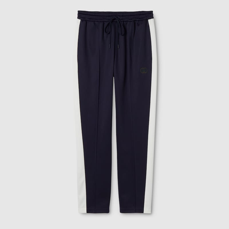 Gucci Technical Jersey Sportswear Pants In Blue