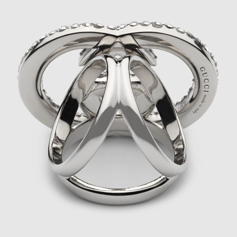Gucci Crystal Interlocking G Carré Ring | Thumbnail 2 Gucci Crystal Interlocking G Carré Ring | Thumbnail 2