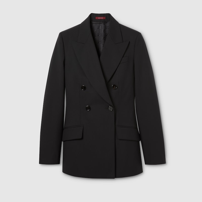 Double-breasted Light Wool Jacket