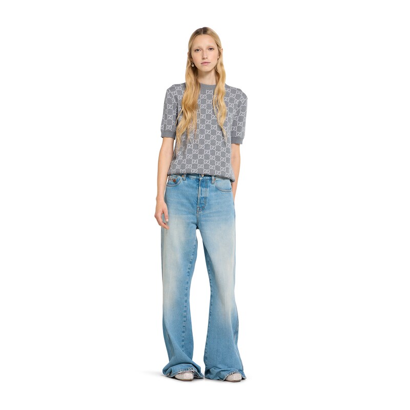 Gucci Reversible GG Fine Wool Jacquard Top | Thumbnail 3 Gucci Reversible GG Fine Wool Jacquard Top | Thumbnail 3