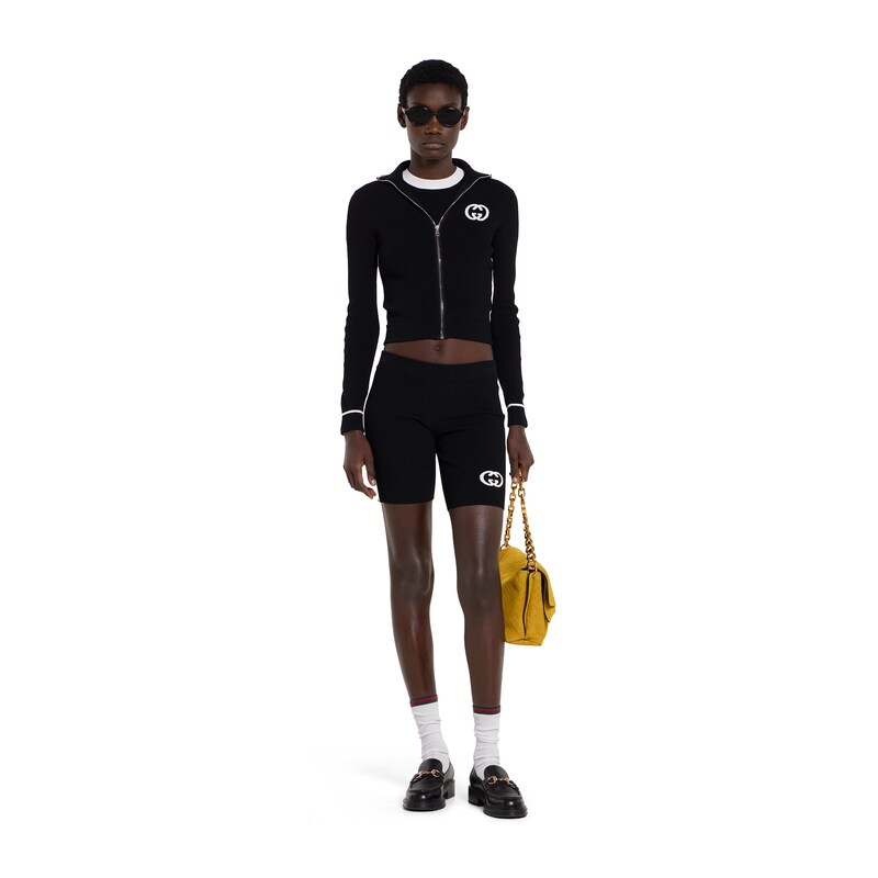 Gucci Ribbed Shorts With Intarsia | Thumbnail 2 Gucci Ribbed Shorts With Intarsia | Thumbnail 2