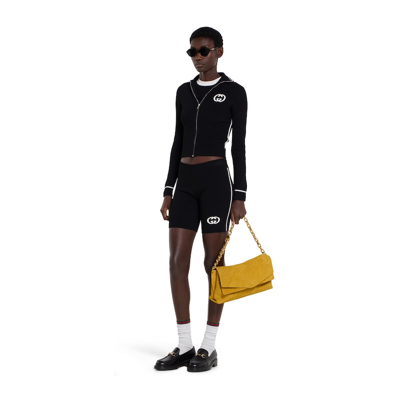 Gucci Ribbed Zip Jacket With Intarsia | Thumbnail 2