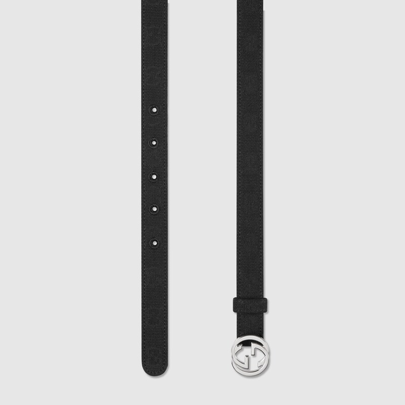 Gucci Thin Belt With Interlocking G Buckle | Thumbnail 2