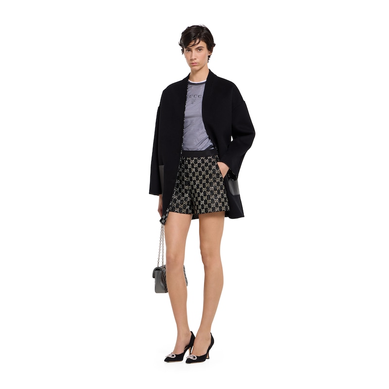 Gucci Reversible Silk Wool Coat | Thumbnail 2 Gucci Reversible Silk Wool Coat | Thumbnail 2