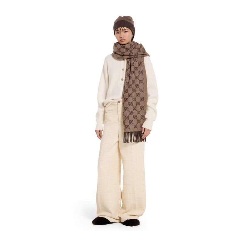 Gucci GG Cashmere Lamé Scarf | Thumbnail 3 Gucci GG Cashmere Lamé Scarf | Thumbnail 3