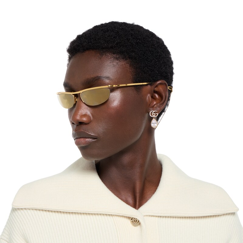 Gucci GG Marmont Crystal Drop Earrings | Thumbnail 3