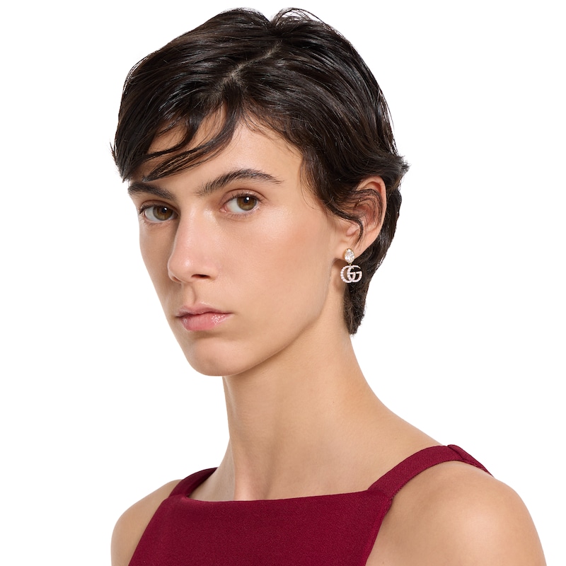Gucci GG Marmont Crystal Earrings | Thumbnail 3 Gucci GG Marmont Crystal Earrings | Thumbnail 3