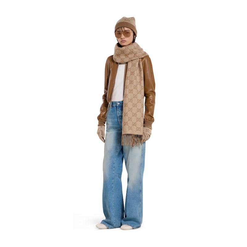 Gucci GG Cashmere Lamé Scarf | Thumbnail 3 Gucci GG Cashmere Lamé Scarf | Thumbnail 3