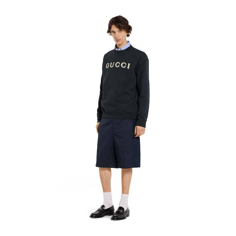 Gucci Cotton Jersey Sweatshirt With Embroidery | Thumbnail 3 Gucci Cotton Jersey Sweatshirt With Embroidery | Thumbnail 3