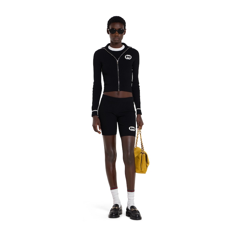 Gucci Ribbed Shorts With Intarsia | Thumbnail 3 Gucci Ribbed Shorts With Intarsia | Thumbnail 3