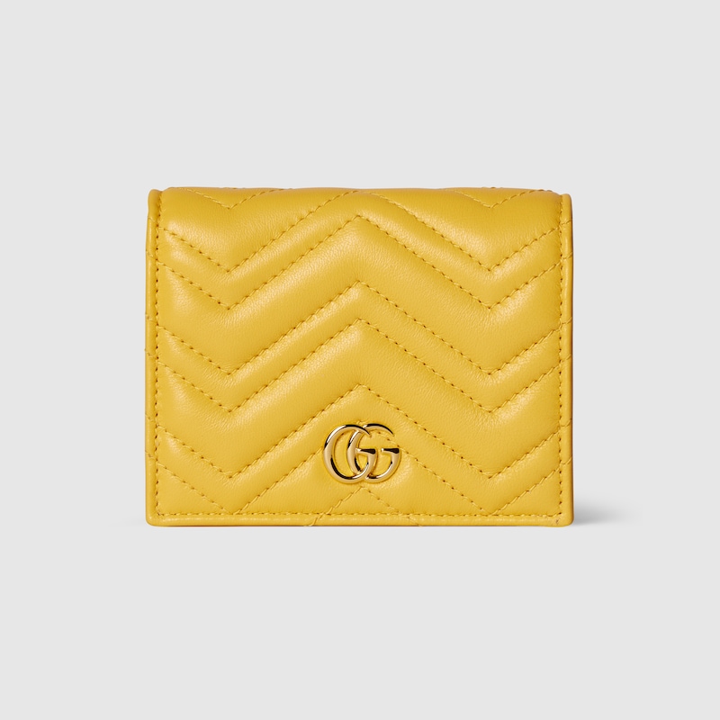 Gucci Gg Marmont Small Wallet In Yellow