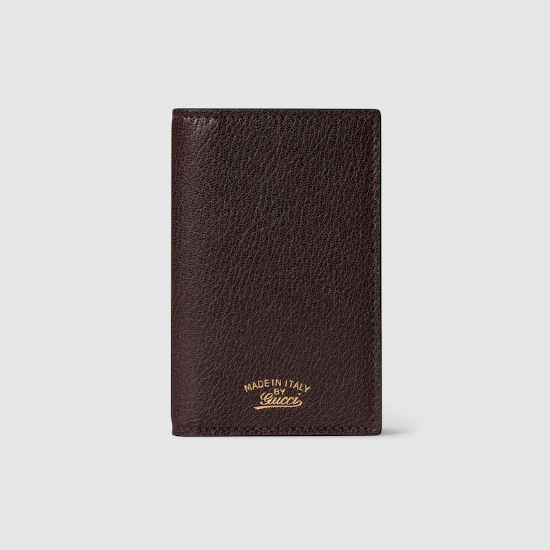 Gucci Lira Card Case In Brown