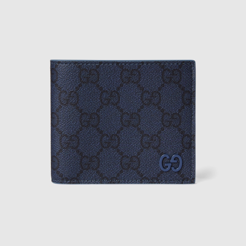 Gucci Dusty Blue Interior GG Bi-fold Wallet