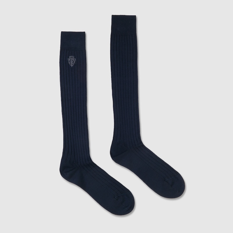 Gucci Knit Cotton Socks With Embroidery | Thumbnail 2 Gucci Knit Cotton Socks With Embroidery | Thumbnail 2
