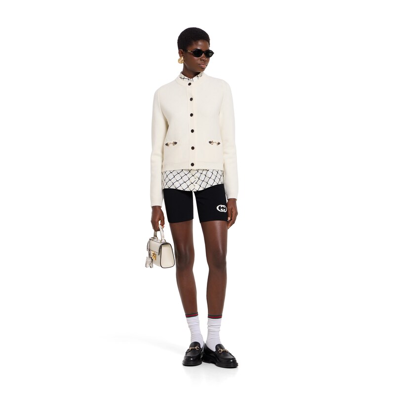 Gucci Wool Cashmere Cardigan With Horsebit | Thumbnail 2
