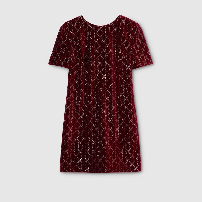 Embroidered Cotton Velvet Dress Embroidered Cotton Velvet Dress