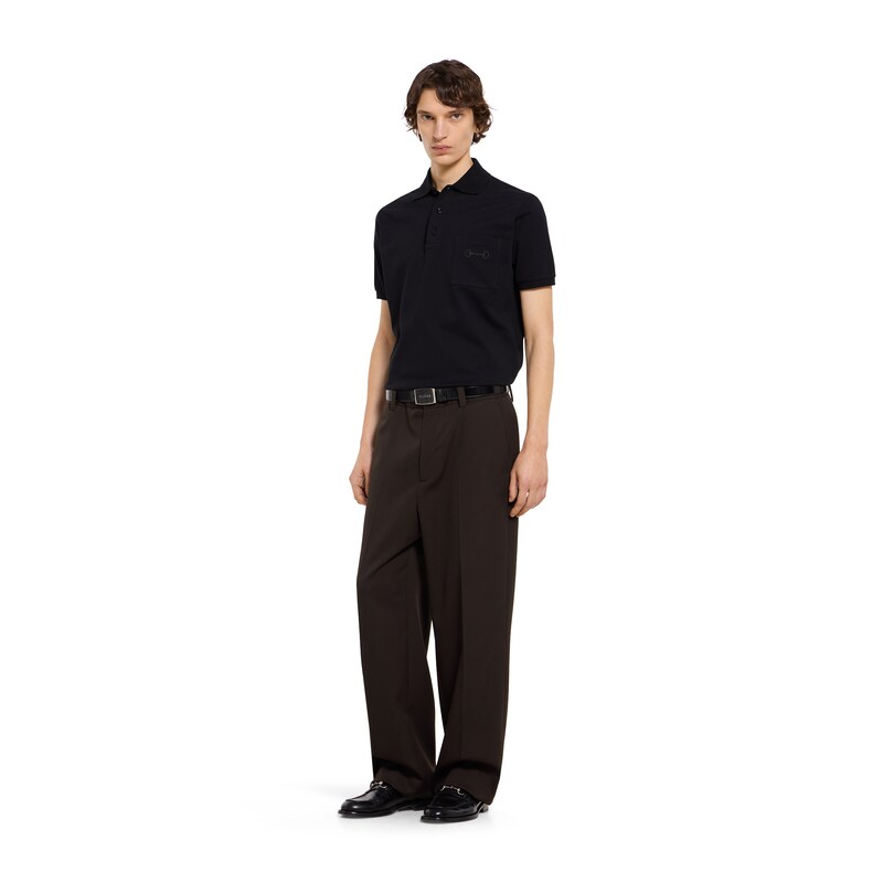 Gucci Cotton Piquet Polo Shirt With Embroidery | Thumbnail 2 Gucci Cotton Piquet Polo Shirt With Embroidery | Thumbnail 2