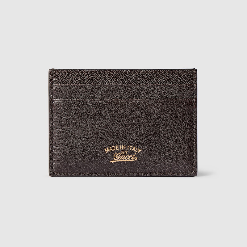 Gucci Lira Card Case In Brown